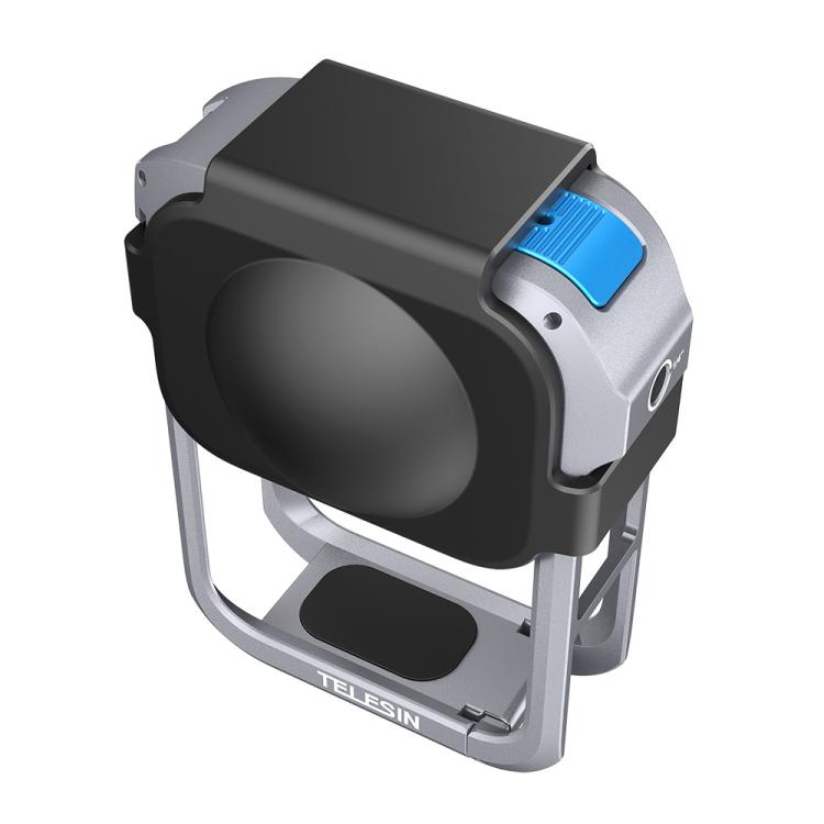 For DJI Osmo 360 TELESIN Aluminum Alloy Protective Cage Expansion Frame with Lens Cover(Metal Color) - free shipping - PMC TechLife - Order now!