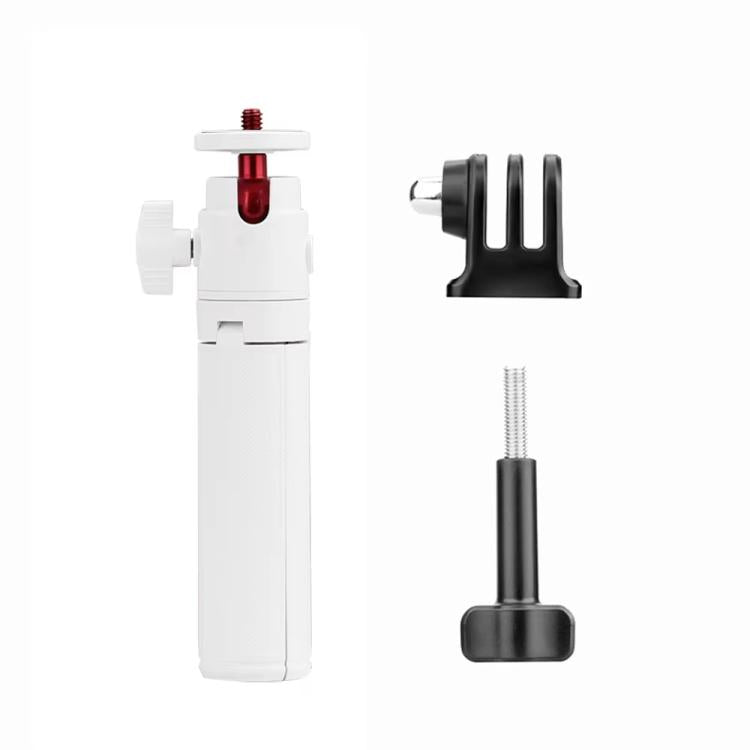 Flymile 15.8-30.8cm Tripod Selfie Stick for Action Cameras With 360-degree Adjustable Ball Head & Cold Shoe(White) - free shipping - PMC TechLife - Order now!