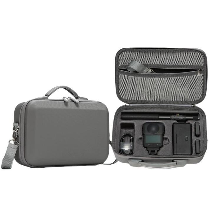 For DJI Osmo 360 Adventure Combo Flymile PU Leather Shoulder Bag Waterproof Crossbody Sling Bag(Gray) - free shipping - PMC TechLife - Order now!