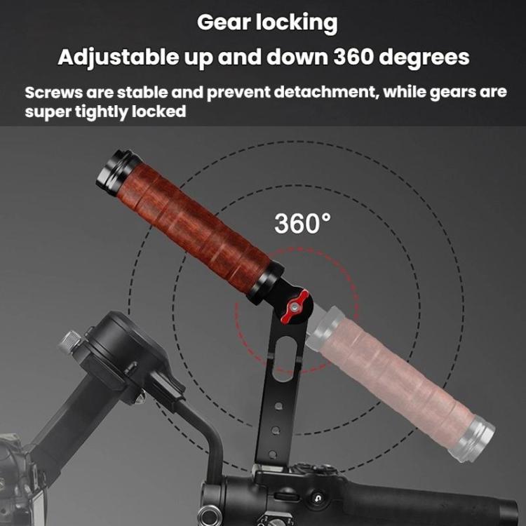 Gimbal Wooden Handle Chute Snail Gimbal Side Handle Grip,For DJI RS 4 Mini / 4 PRO / 3 / 3 Mini / 3 PRO / 2, Spec: Single Handle - free shipping - PMC TechLife - Order now!