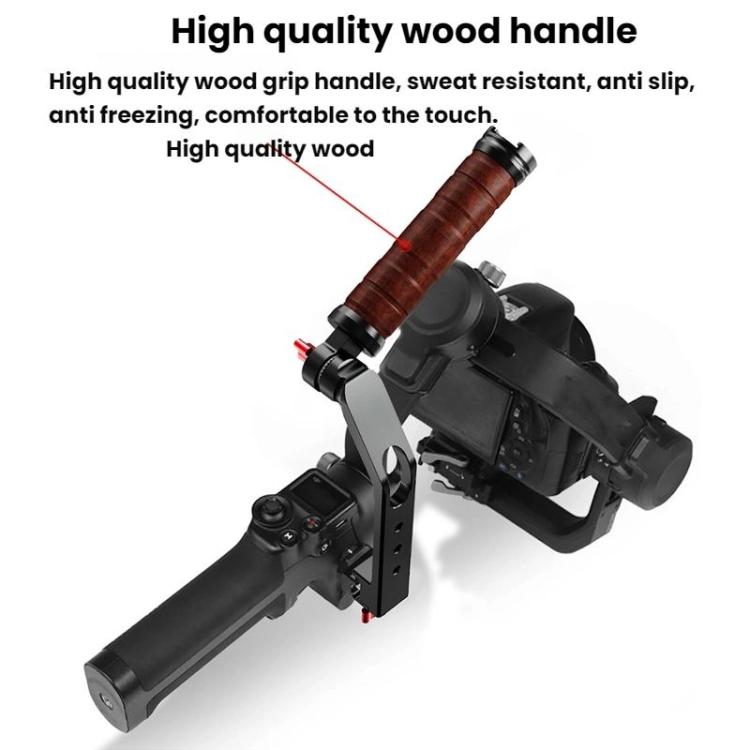 Gimbal Wooden Handle Chute Snail Gimbal Side Handle Grip,For DJI RS 4 Mini / 4 PRO / 3 / 3 Mini / 3 PRO / 2, Spec: Single Handle - free shipping - PMC TechLife - Order now!