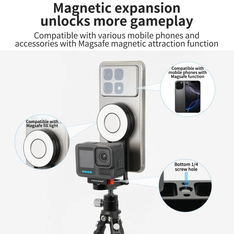 For 1/4 Screw Hole  Multifunctional Magnetic Quick Release Base Bracket Expansion - free shipping - PMC TechLife - Order now!
