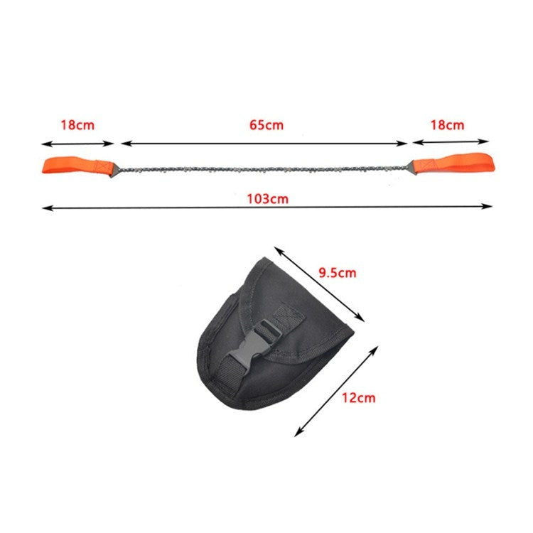 Outdoor Portable Hand-held Wire Saw Field Survival Manganese Steel Chain Saw Multifunctional Logging Saw(11 Teeth Orange) - Emergency Tools by PMC TechLife | Online Shopping South Africa | PMC TechLife