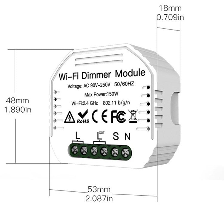 Concealed Wifi Smart Switch Dimmer Switch And Traditional Switch Dual Control Smart Switch - Smart Switch by PMC Jewellery | Online Shopping South Africa | PMC Jewellery | Buy Now Pay Later Mobicred