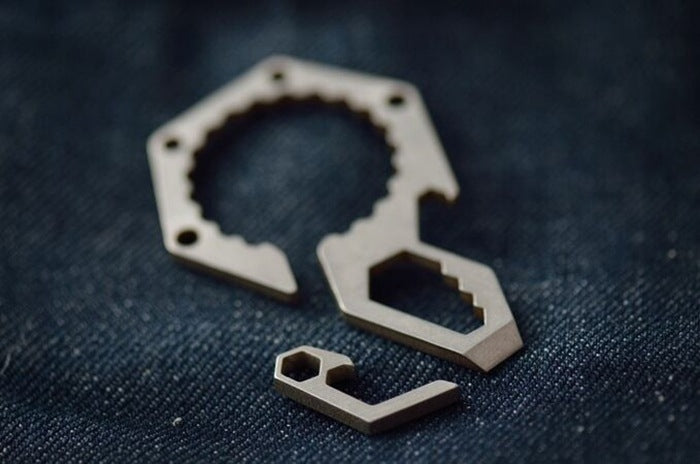 EDC Mini Lightweight Bottle Beer Opener Keyring Pocket Tool Outdoor Camp Hike Utility Gadget Titanium Alloy - Mountaineering Outfit by PMC TechLife | Online Shopping South Africa | PMC TechLife