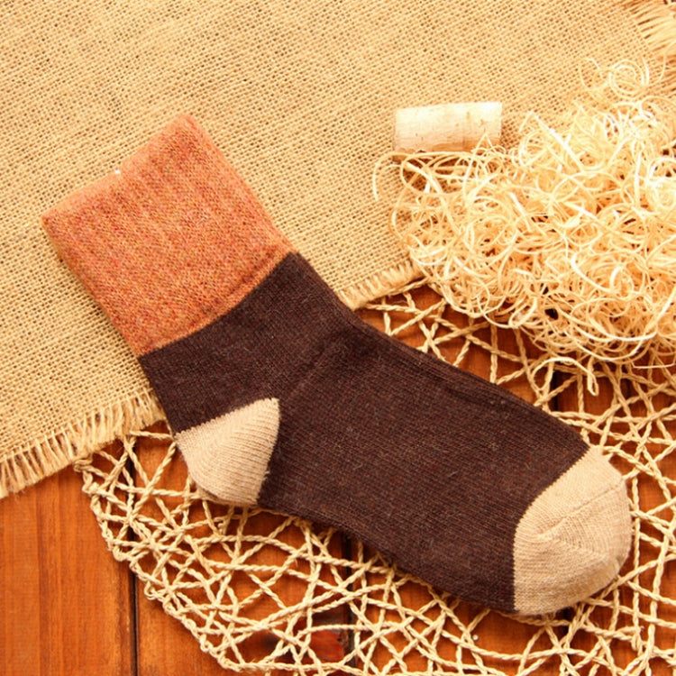 5 Pairs Winter Vintage Rabbit Wool Socks Thicken Patchwork Cotton Socks, Size:Free Size(red socks) - Tube Socks by PMC Jewellery | Online Shopping South Africa | PMC Jewellery