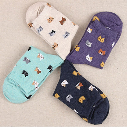 Animal Cartoon Cat Lovely for Women Cotton Socks(3) - Tube Socks by PMC Jewellery | Online Shopping South Africa | PMC Jewellery