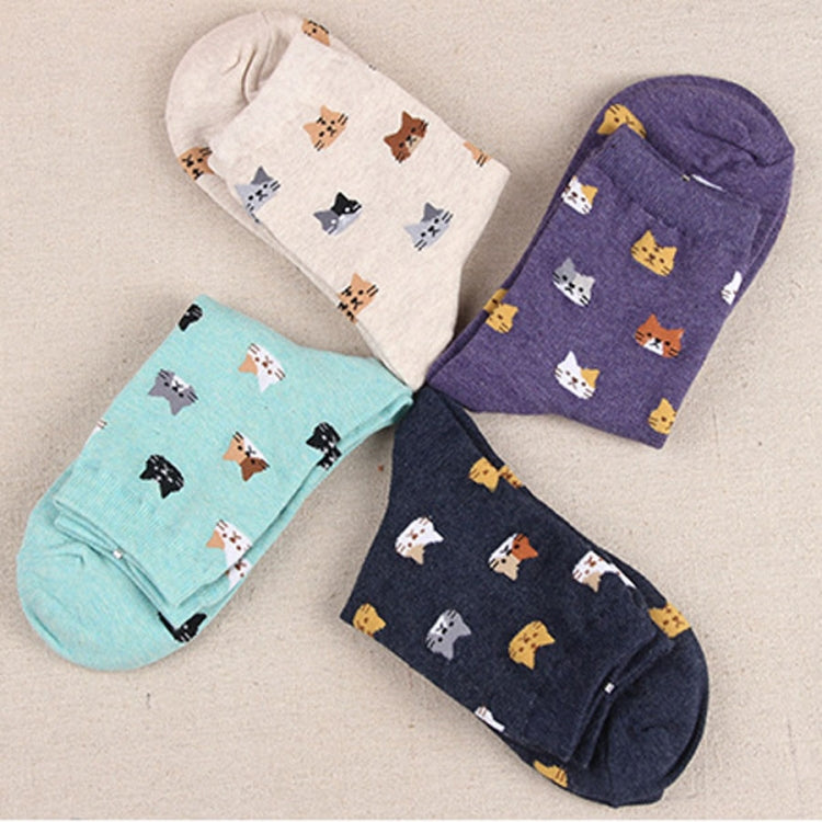 Animal Cartoon Cat Lovely for Women Cotton Socks(2) - Tube Socks by PMC Jewellery | Online Shopping South Africa | PMC Jewellery