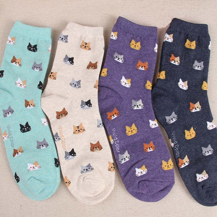 Animal Cartoon Cat Lovely for Women Cotton Socks(7) - Tube Socks by PMC Jewellery | Online Shopping South Africa | PMC Jewellery