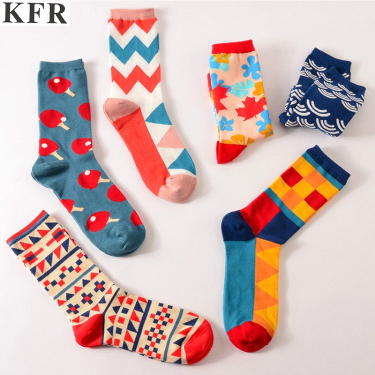 Funny Cute Happy Socks Womens Men Print Casual Harajuku Socks(Maple Leaf) - Tube Socks by PMC Jewellery | Online Shopping South Africa | PMC Jewellery