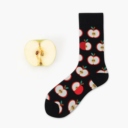 5 Pairs Fruit Food Socks Short  Funny Cotton Socks(Apple) - Tube Socks by PMC Jewellery | Online Shopping South Africa | PMC Jewellery