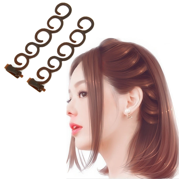 Elegance Hair Braider Flower Magic Hair Clip Queue Twist Plait Hairstyle Styling Accessories,Size:13.5x2.5cm(6090 Coffee) - free shipping - PMC TechLife - Order now!