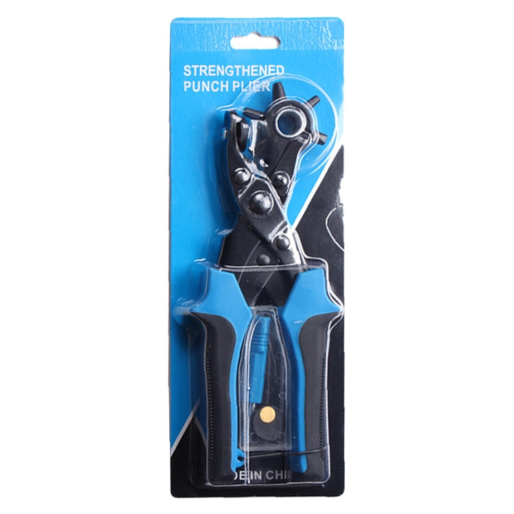 Multifunctional Belt Hole Puncher with 6 Holes Leather Hole Punch for Leather Belts Cards Paper Fabric(Blue) - Binding Supplies by PMC Jewellery | Online Shopping South Africa | PMC Jewellery