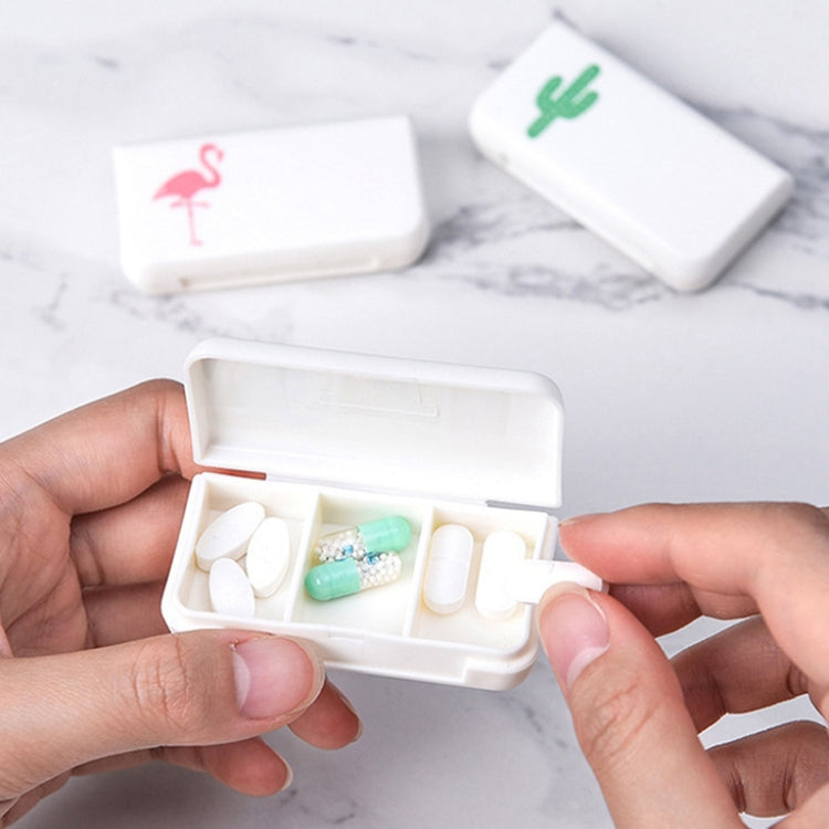2 PCS Portable Mini Pill Case 3 Grids Travel Home Drugs Container Holder Cases Storage Box(Flamingo) - free shipping - PMC TechLife - Order now!