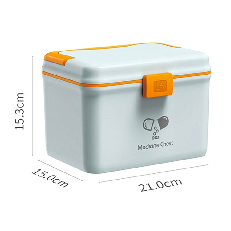 Jinlongxing 9659 Mini Household Plastic Portable Medicine Storage Box, Size:21x15x15.3cm(Blue) - free shipping - PMC TechLife - Order now!