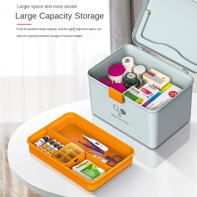 Jinlongxing 9659 Mini Household Plastic Portable Medicine Storage Box, Size:21x15x15.3cm(Blue) - free shipping - PMC TechLife - Order now!