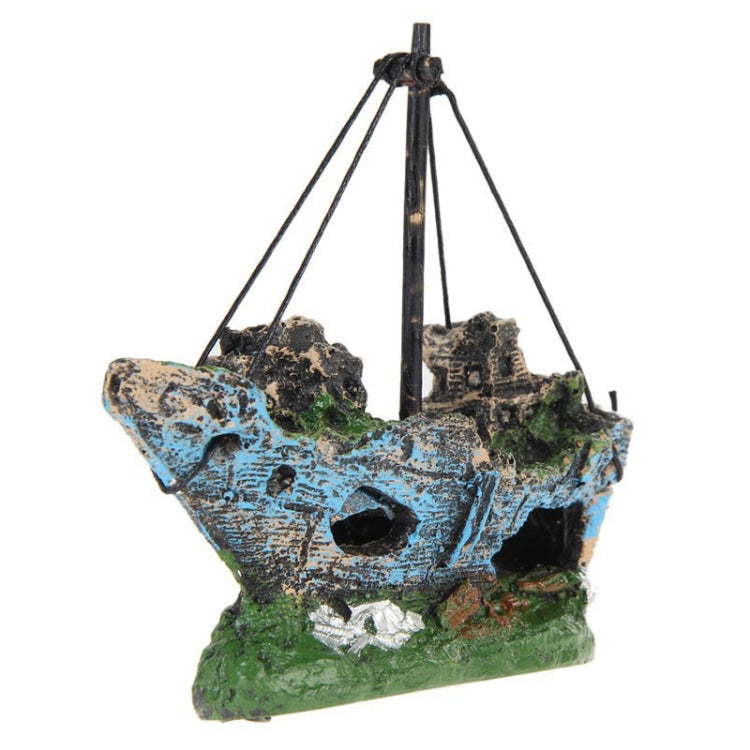 Pirate Ship Rotten Boat Small Net Boat Aquarium Landscaping Fish Tank Glass Cylinder Scene - Fish Tank Decoration by PMC TechLife | Online Shopping South Africa | PMC TechLife
