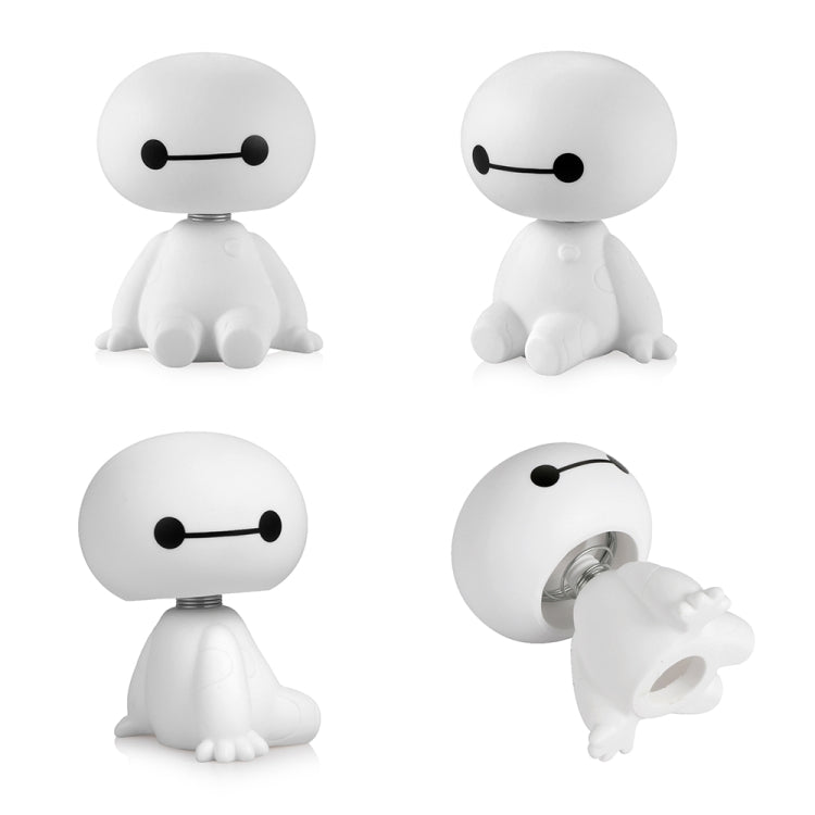 Cartoon Plastic Baymax Robot Shaking Head Figure Car Ornament - Ornaments by PMC Jewellery | Online Shopping South Africa | PMC Jewellery