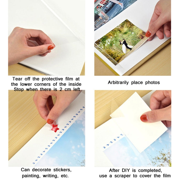 Retro Art DIY Handmade Photo Album Self-Adhesive Film Album, Colour:18 inch Apricot Blossom(30 White Card Inner Pages) - Photo Albums & Photo Frames by PMC TechLife | Online Shopping South Africa | PMC TechLife