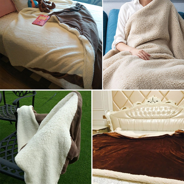 Winter Sofa Blanket Double Thick Cashmere Coral Fleece Ofice Nap Blanket, Size:1.5x2m(Silver Grey) - Bedding by PMC TechLife | Online Shopping South Africa | PMC TechLife