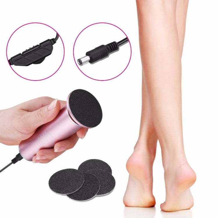 Electric Foot File Speed Adjustable Sandpaper Discs Callus Remover Pedicure Fast Remove Feet Hard Cracked Dry Dead Skin Tool, Plug Type:UK plug(Pink) - Grinding Tools & Accessories by PMC TechLife | Online Shopping South Africa | PMC TechLife | Buy Now Pay Later Mobicred