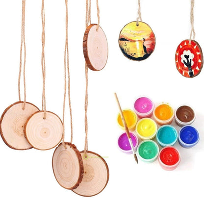 10 PCS Log Round Wood Pieces Hand-painted Decorative Shooting Props, Size:Small - Ornaments by PMC Jewellery | Online Shopping South Africa | PMC Jewellery