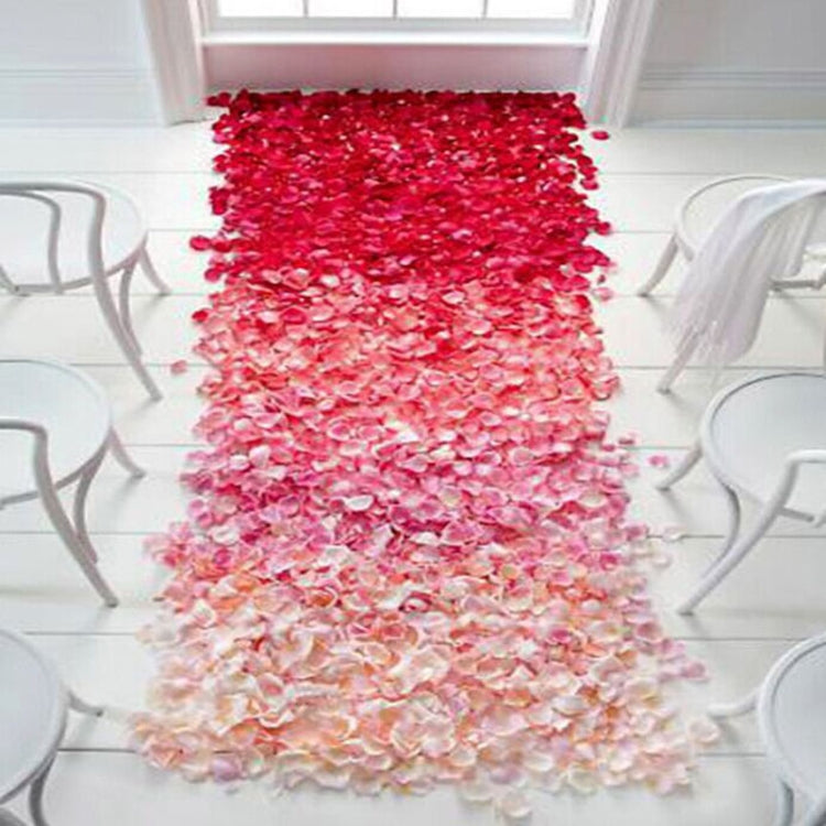 1000pcs / 10 Pack Artificial Wedding Rose Petals Flowers Wedding Decorations(Orange) - Decorative Flowers & Wreaths by PMC TechLife | Online Shopping South Africa | PMC TechLife