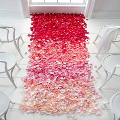 1000pcs / 10 Pack Artificial Wedding Rose Petals Flowers Wedding Decorations(Red) - Decorative Flowers & Wreaths by PMC Jewellery | Online Shopping South Africa | PMC Jewellery