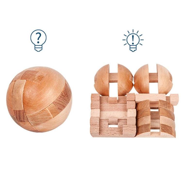 Wooden Adult Educational Toy Ball-shaped Lock Puzzle Toy -  by PMC Jewellery | Online Shopping South Africa | PMC Jewellery