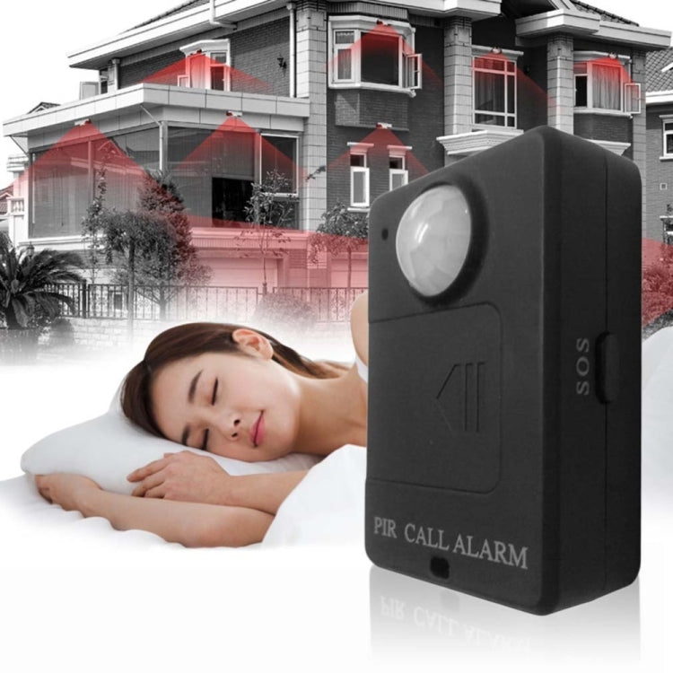Mini PIR Alert Sensor Wireless Infrared GSM Alarm Monitor Motion Detector Detection Home Anti-theft System, EU Plug - Alarm System by PMC TechLife | Online Shopping South Africa | PMC TechLife