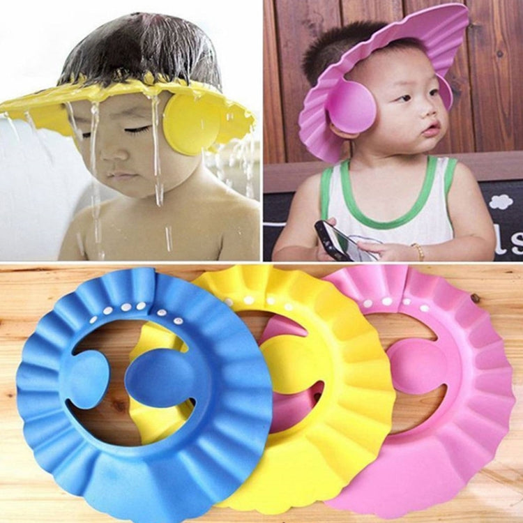 5 PCS Safe Baby Shower Cap Kids Bath Visor Hat Adjustable Baby Shower Cap Protect Eyes Hair Wash Shield for Children Waterproof Cap Pink+earflaps - Baby Care by PMC TechLife | Online Shopping South Africa | PMC TechLife