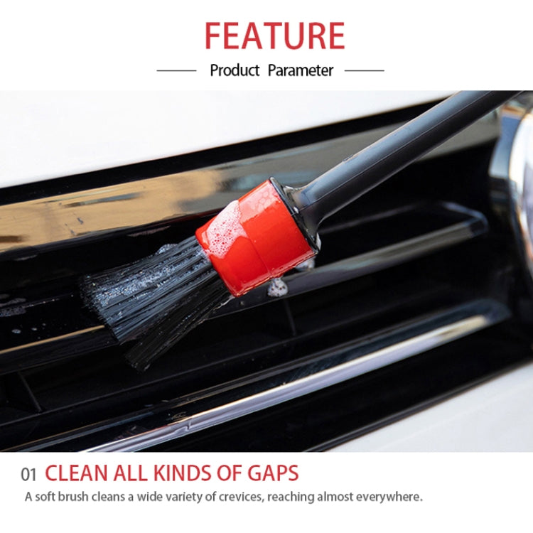 5 in 1 Car Detailing Brush Cleaning Natural Boar Hair Brushes Auto Detail Tools Products Wheels Dashboard,Random Color Delivery - Car washing supplies by PMC TechLife | Online Shopping South Africa | PMC TechLife