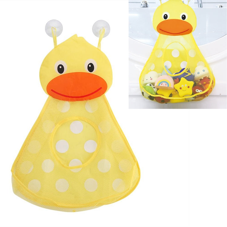 Baby Shower Bath Toys Storage Mesh Bag with Strong Suction Cups(Yellow) - Storage Bags by PMC Jewellery | Online Shopping South Africa | PMC Jewellery