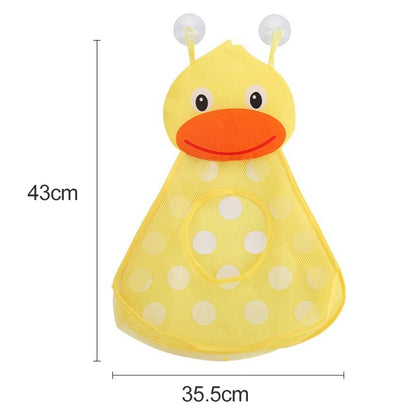 Baby Shower Bath Toys Storage Mesh Bag with Strong Suction Cups(Yellow) - Storage Bags by PMC Jewellery | Online Shopping South Africa | PMC Jewellery