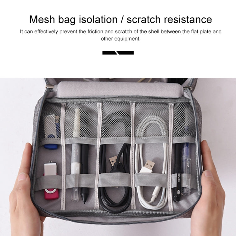 Digital Cable Bag Men Portable Travel Gadgets Pouch Power Cord Charger Headset Organizer(Navy) - Storage Bags by PMC TechLife | Online Shopping South Africa | PMC TechLife | Buy Now Pay Later Mobicred