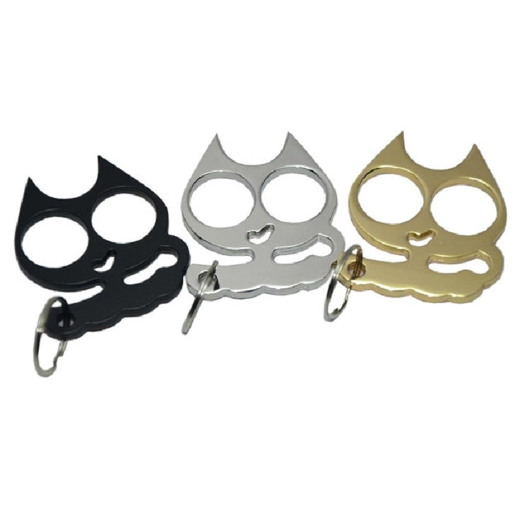 5 PCS Kitty Outdoor Metal Self-defense Keychain Outdoor Self-defense Window Breaking Tool, Size:0.45 × 5.3 × 6.1 cm(Black) - Key Rings by PMC Jewellery | Online Shopping South Africa | PMC Jewellery