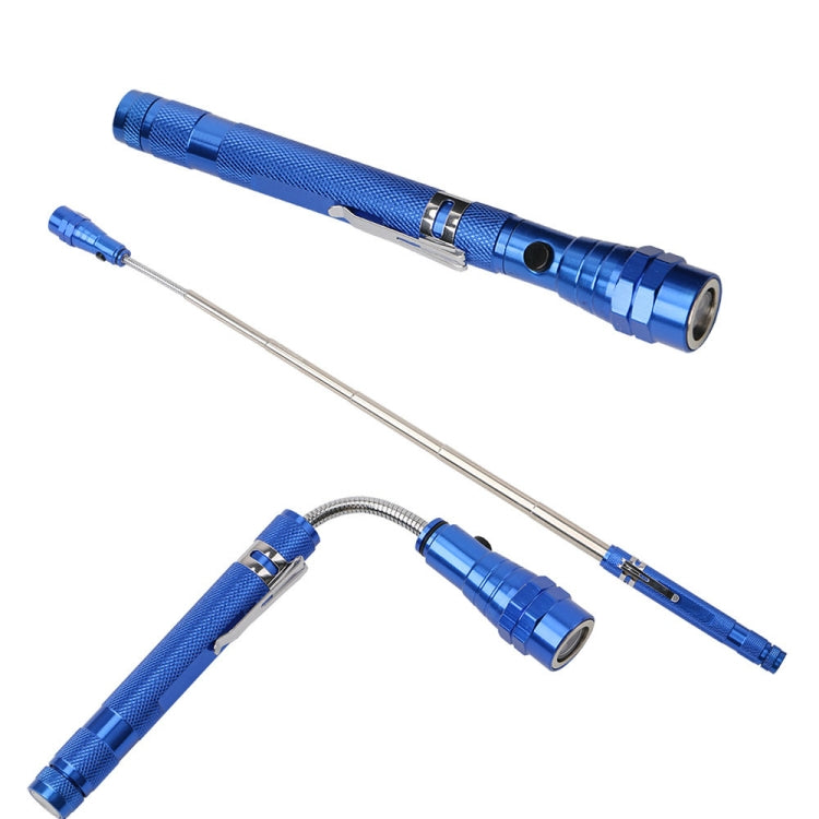 2 PCS 1W Flexible Magnet Camping Fishing Telescopic 360 Degrees Head Flashlight Outdoor Torch Magnetic Pick Up Tool Lamp(Blue) - LED Flashlight by PMC Jewellery | Online Shopping South Africa | PMC Jewellery