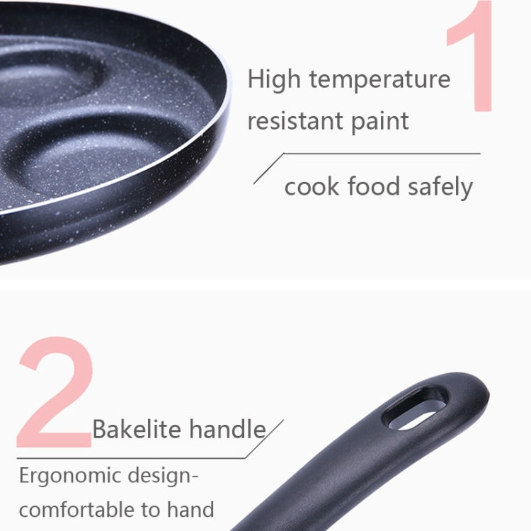 Multifunction Nonstick Frying Pan Aluminium Alloy 4 Units Cookware Fry Egg Pan Pancake Steak Pan for Gas Cooker(10 Inch Round) - Pans by PMC Jewellery | Online Shopping South Africa | PMC Jewellery
