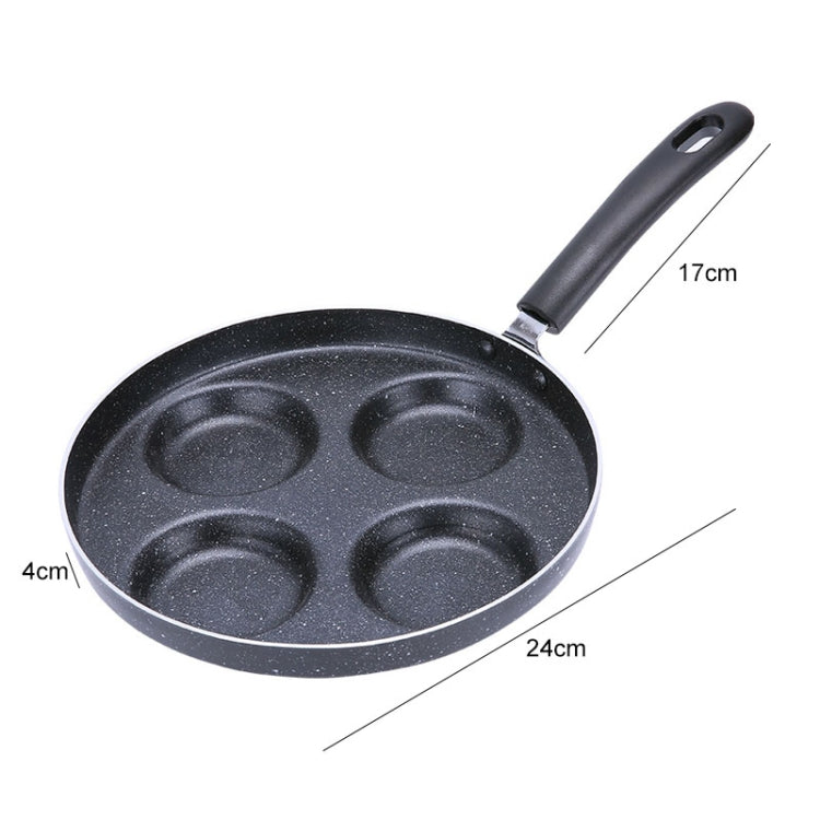 Multifunction Nonstick Frying Pan Aluminium Alloy 4 Units Cookware Fry Egg Pan Pancake Steak Pan for Gas Cooker(10 Inch Round) - Pans by PMC Jewellery | Online Shopping South Africa | PMC Jewellery