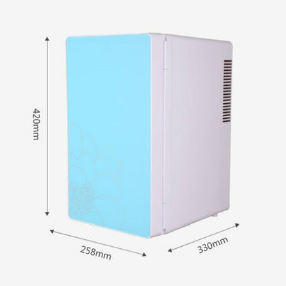 Cabinet Type Car Home Dual-purpose 16-liter Hot and Cold Small Refrigerator, Style:Dual-core Blue Door(CN Plug) - Refrigerators & Accessories by PMC Jewellery | Online Shopping South Africa | PMC Jewellery | Buy Now Pay Later Mobicred