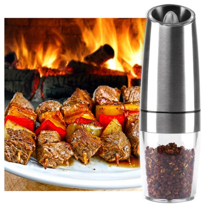 Automatic Electric Pepper Grinder Salt Mill with LED Light - Stirrer & Squeezer by PMC Jewellery | Online Shopping South Africa | PMC Jewellery