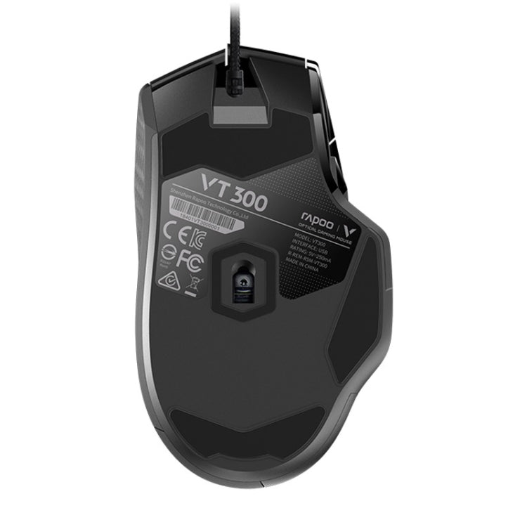 Rapoo VT300 6200 DPI 10 Programmable Buttons RGB Lighting System Gaming Wired Mouse(Black) - Wired Mice by Rapoo | Online Shopping South Africa | PMC Jewellery | Buy Now Pay Later Mobicred