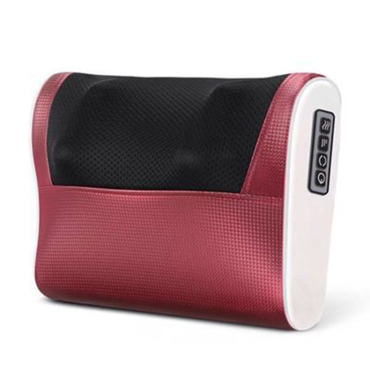 Cervical Spine Massage Pillow Neck Waist Back Multifunctional Electric Massage Cushion, Plug Type:UK Plug(Red White) - free shipping - PMC TechLife - Order now!