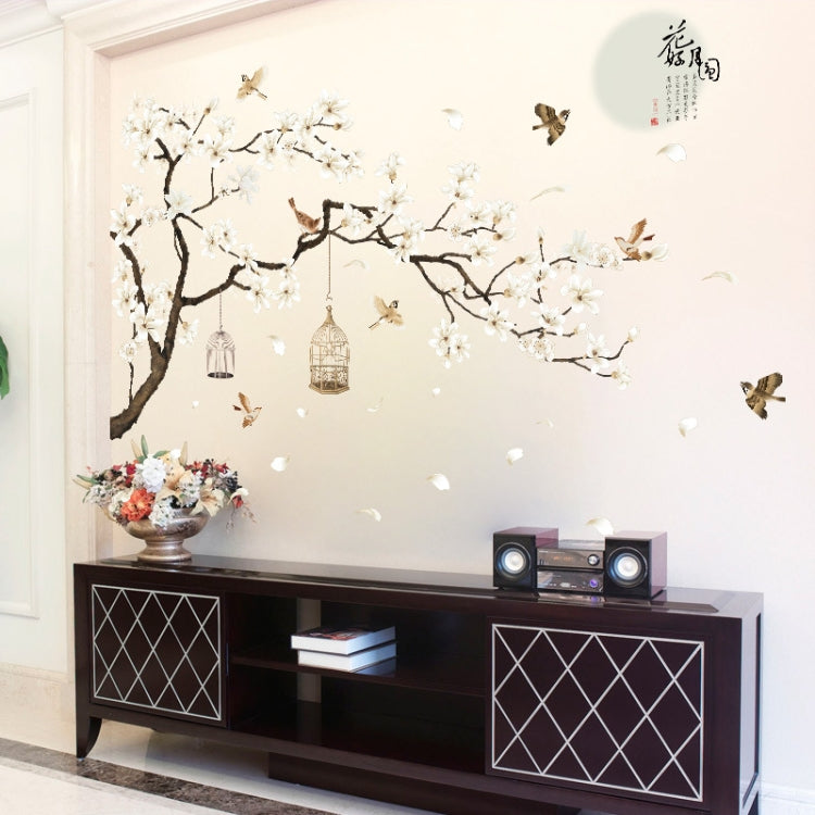 DIY Tree Birds Flower Home Decor Wall Stickers - Sticker by PMC Jewellery | Online Shopping South Africa | PMC Jewellery