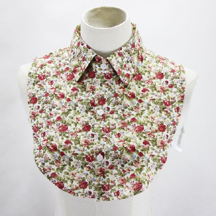 Small Floral Cotton Shirt Collar Jacket Decorative Fake Collar, Size:One Size(Floral on White) - DIY Apparel Sewing by PMC Jewellery | Online Shopping South Africa | PMC Jewellery