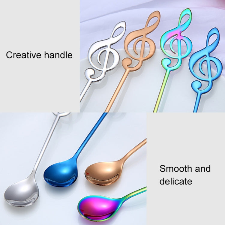 Creative Musical Note Spoon Coffee Stirring Scoop Stainless Steel Titanium Music Bar Spoon Gift Spoon(Blue) - free shipping - PMC TechLife - Order now!