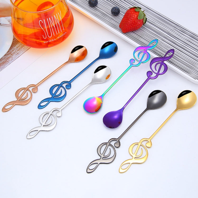 Creative Musical Note Spoon Coffee Stirring Scoop Stainless Steel Titanium Music Bar Spoon Gift Spoon(Purple) - free shipping - PMC TechLife - Order now!