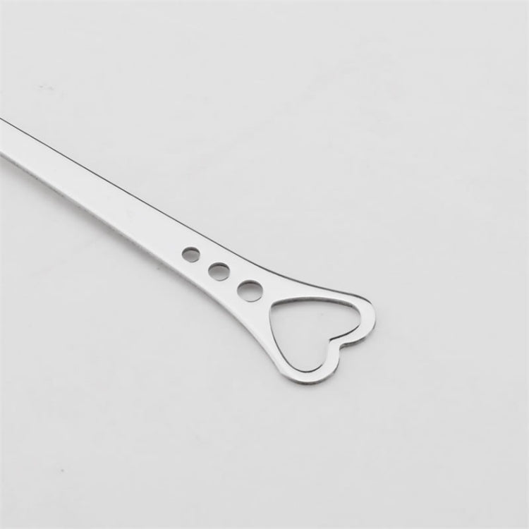 2 PCS Stainless Steel Spoon Portable Metal Coffee Teaspoon Creative Love Heart Shaped Wedding Party Gift Dinnerware, Color:Blue Porous Love - free shipping - PMC TechLife - Order now!