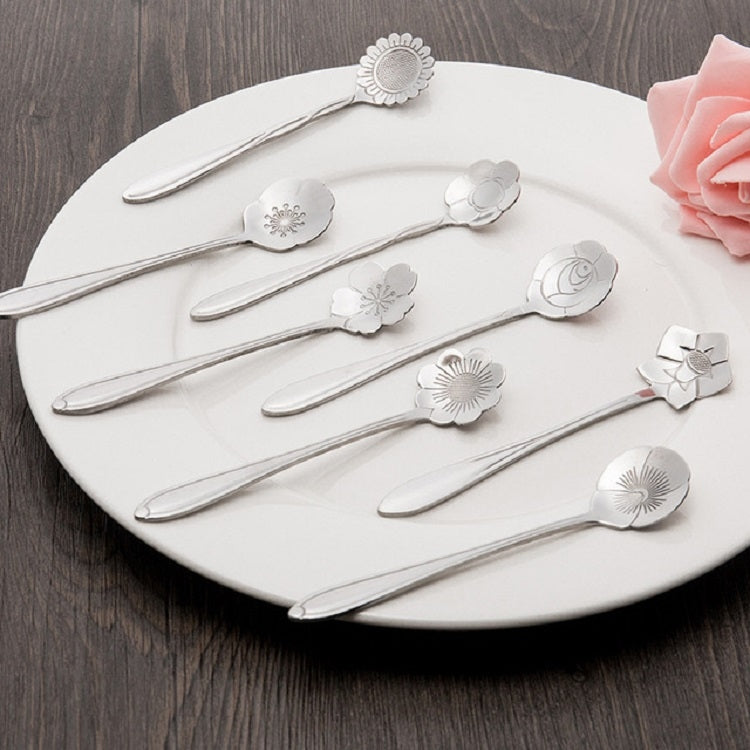 3 PCS Stainless Steel Household Creative Flower Spoon Coffee Stirring Spoon, Style:Plum Flower Spoon - free shipping - PMC TechLife - Order now!