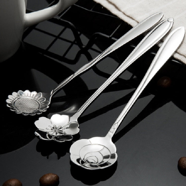 3 PCS Stainless Steel Household Creative Flower Spoon Coffee Stirring Spoon, Style:Plum Flower Spoon - free shipping - PMC TechLife - Order now!